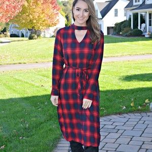 Plaid tunic NWT